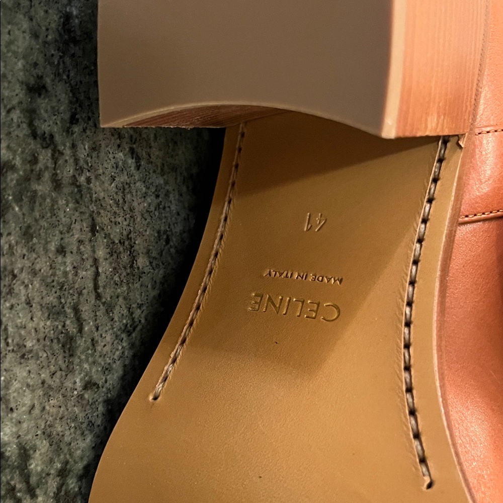 Celine Mid-Calf Boots in Cognac Leather - Picture 10 of 10
